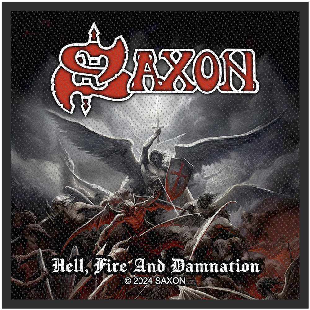Saxon - Hell, Fire And Damnation Patch - Zwart